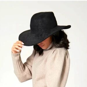 🆕 Anthropologie San Diego Black Suede Fedora